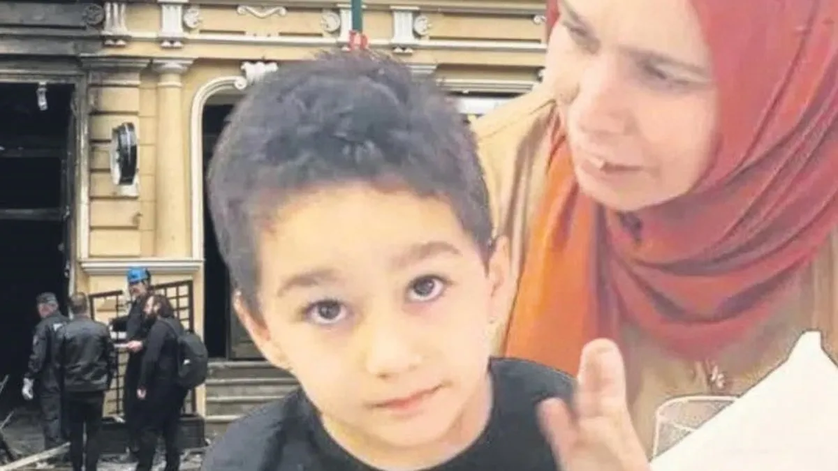 Şüpheli yangında ölen anne-oğula veda