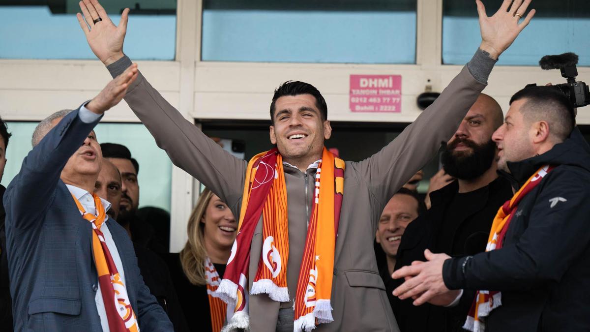 Galatasaray’ın yeni transferi Alvaro Morata, İstanbul’da ilk üçlüsünü çektirdi!